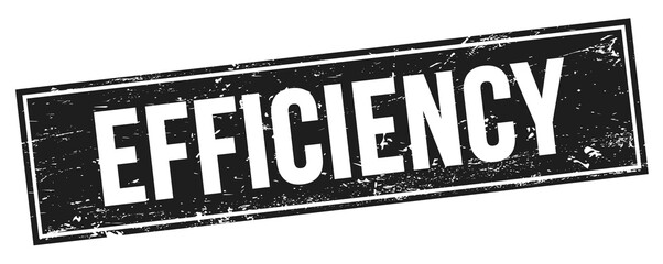 Fototapeta premium EFFICIENCY text on black grungy rectangle stamp.