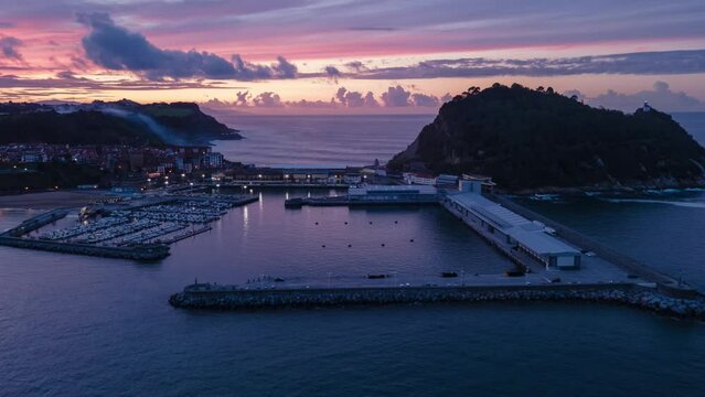 sunset over the sea getaria hyperlapse