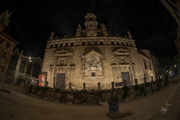 Valencia san juan saint john church at night