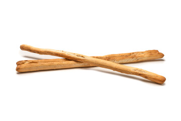 Bread sticks isolated on white background.