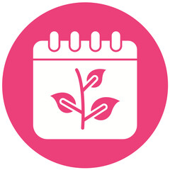 Eco calendar Icon Design