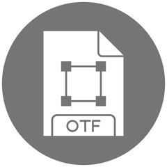 OTF File Format Icon Design