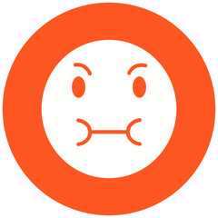 Mouth Full Emoji Icon Design