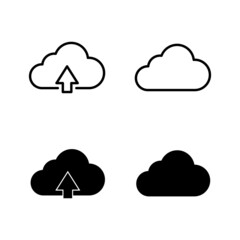 Cloud icons vector. cloud sign and symbol
