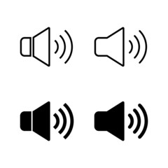 Speaker icons vector. volume sign and symbol. loudspeaker icon. sound symbol