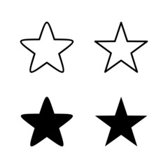 Star Icons vector. rating sign and symbol. favourite star icon