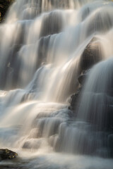 Waterfall close up at Yellow Branch Falls in Walhalla, South Carolina, USA.