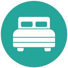 Double Bed Icon Design