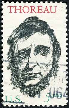 USA - CIRCA 1967: Postage Stamp Shows Henry David Thoreau