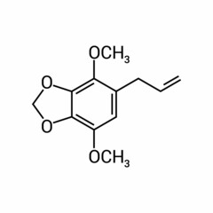 chemical structure of Apiole (C12H14O4)