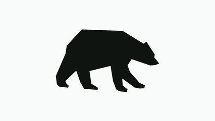 Obraz na płótnie Canvas silhouette of bear simple style