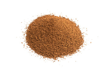 Instant coffee isolated on white background.