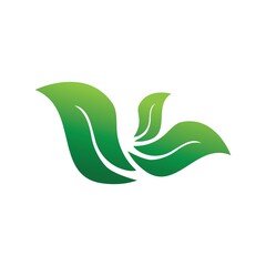 Fototapeta na wymiar Logos of green Tree leaf ecology
