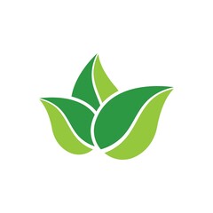 Logos of green Tree leaf ecology