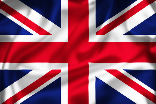 United Kingdomcolorful silk flag illustration