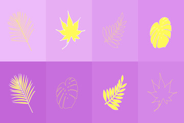 natural leaf pattern vector come up with a gradient background of the work in opposite colors Use it as a background or for a show.