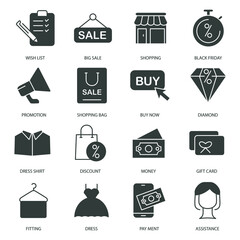  Black Friday Big Sale  icons set .  Black Friday Big Sale  pack symbol vector elements for infographic web © CHELSEA91