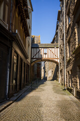 Naklejka na ściany i meble Street in the city of Saint-Malo, Brittany, France