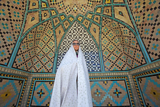 Woman at Imamzadeh Hossein Mausoleum, Qazvin, Iran