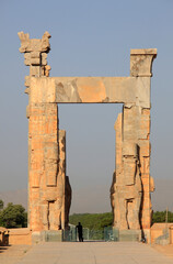 Fototapeta na wymiar The Xerxes Gate, aka Gate of All Nations, Persepolis, Iran