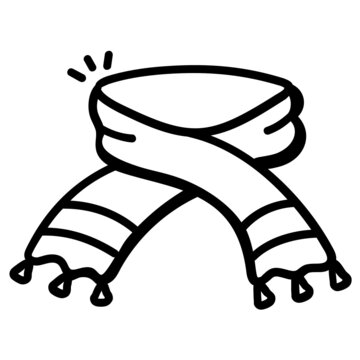 black scarf icon clip art preview