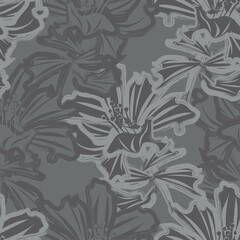 Floral Brush strokes Seamless Pattern Design