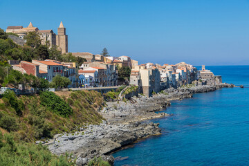 Fototapeta na wymiar Coast of Cefalu in Sicily, Italy