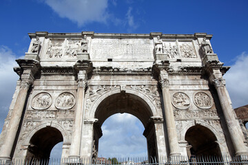 Fototapeta na wymiar Triumphal Arch of Constantine, Rome, Italy