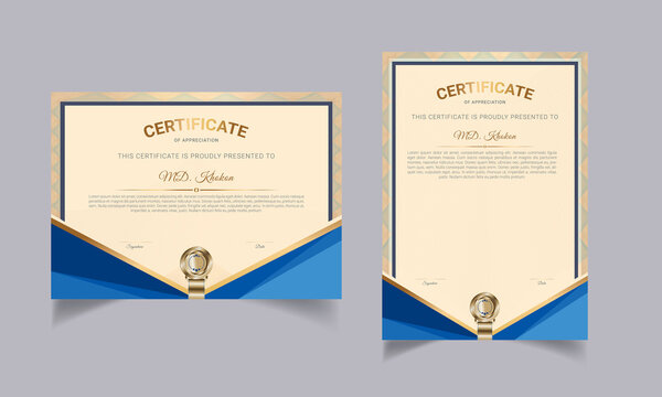 Elegant Diploma Certificate Template Design