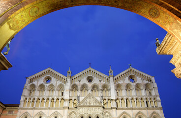 Facade of San Giorgio's cathedral, Ferrara, Italy