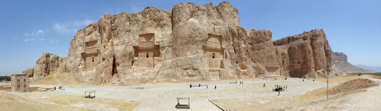 The tombs of the kings in the Naqsh-e Rostam necropolis near Persepolis, Iran