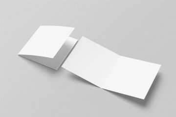 Square Bifold Brochure or Greeting/ Invitation Card Mockup