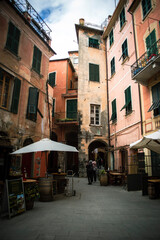 narrow street in the small town