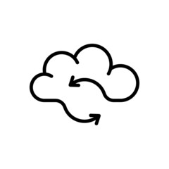 Cloud Storage Vector Icon. Vector sign in simple style isolated on white background.