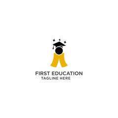 First education logo icon design 