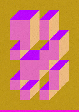 Implementation of Edward Zajec&rsquo;s &ldquo;Il Cubo&rdquo; from 1971. Essentially a Truchet tile set of 8 tiles and rules for placement art illustration