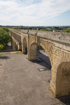 Saint Clément aqueduct known as Arceaux Aqueduct in Montpellier, France