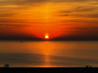 sunset on the beach