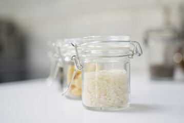 Bocaux - riz, amandes et graines de courges