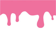 Flowing pink slime on white background. 