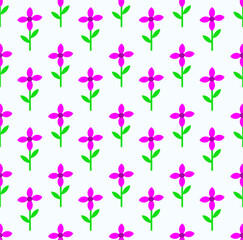 Naklejka premium Pattern with bright flowers on a light background 