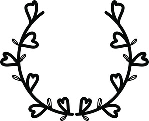 Wreath Line Art