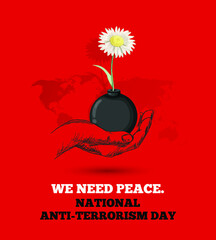 Anti-Terrorism Day Creative Abstract Design