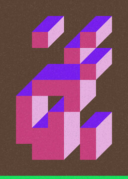 Implementation of Edward Zajec&rsquo;s &ldquo;Il Cubo&rdquo; from 1971. Essentially a Truchet tile set of 8 tiles and rules for placement art illustration