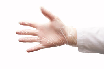 Medical glove. Surgery doctor hand. Medicine healthcare operation equipment. Specialist clean...