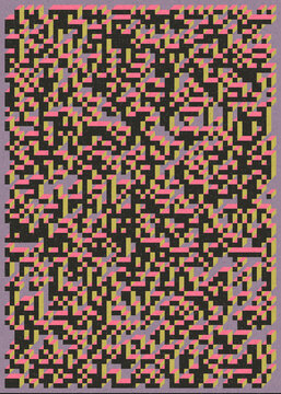 Implementation of Edward Zajec&rsquo;s &ldquo;Il Cubo&rdquo; from 1971. Essentially a Truchet tile set of 8 tiles and rules for placement art illustration
