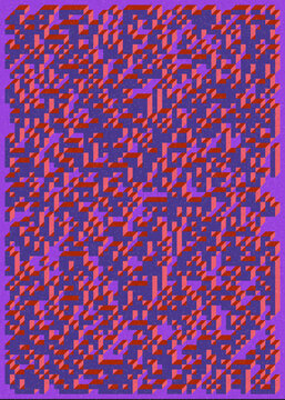 Implementation of Edward Zajec&rsquo;s &ldquo;Il Cubo&rdquo; from 1971. Essentially a Truchet tile set of 8 tiles and rules for placement art illustration