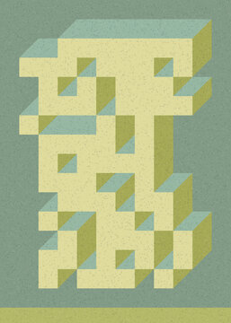 Implementation of Edward Zajec&rsquo;s &ldquo;Il Cubo&rdquo; from 1971. Essentially a Truchet tile set of 8 tiles and rules for placement art illustration