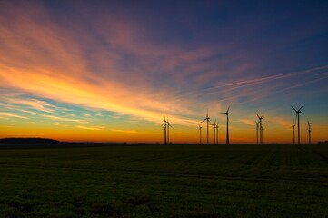 Sonnenuntergang Feld