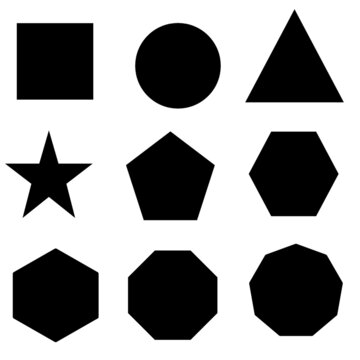 Shapes set icons 